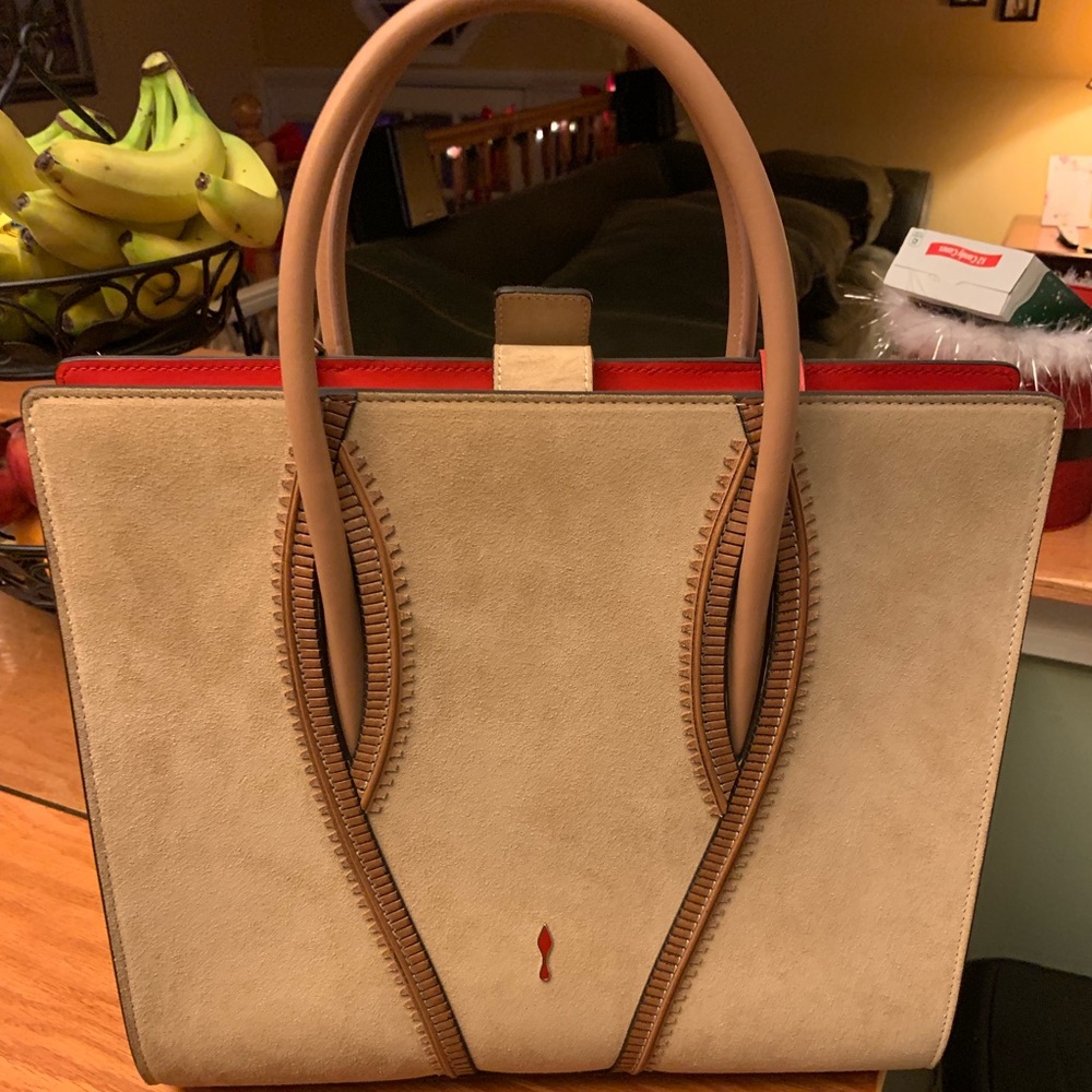 Paloma Tan suede Christian Louboutin bag